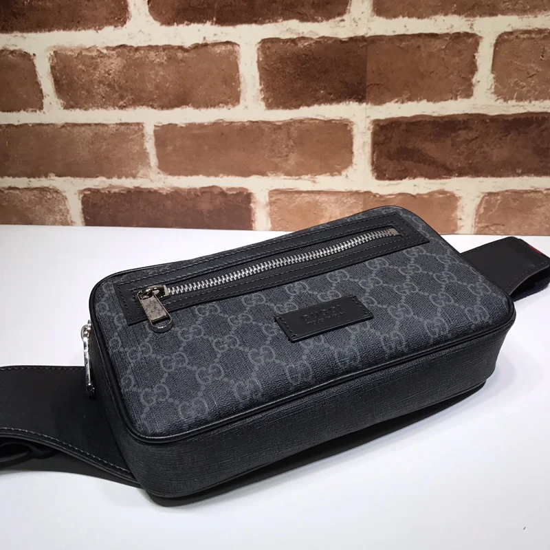 Gucci GG Supreme Black Belt Bag Black product view 4