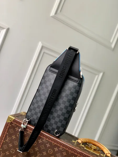 Louis Vuitton Avenue Slingbag 31 In Black And Grey Damier Graphita Canvas Calfskin Bag product view 3