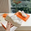 Hermès Women White Leather Espadrille Sandals product view 5