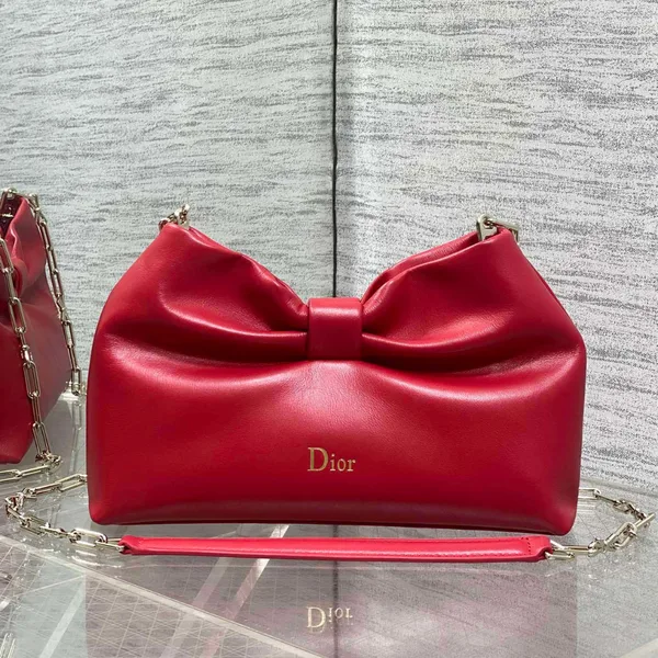 Dior Bow Bag Red Lambskin product view 1