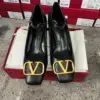 Valentino Women Black Leather Heels product view 3