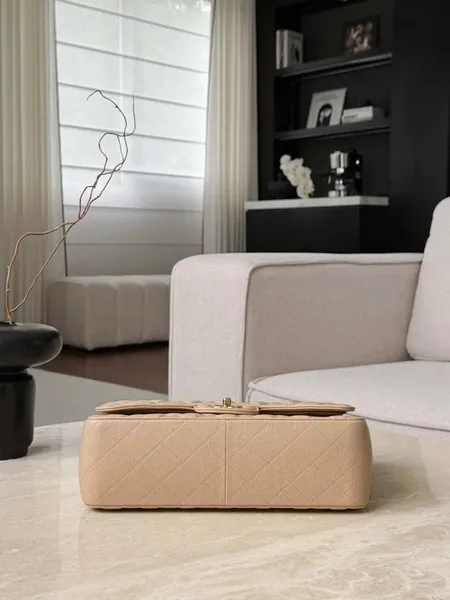 Chanel Classic Flap Jumbo Beige Gold Hardware Bag product view 6