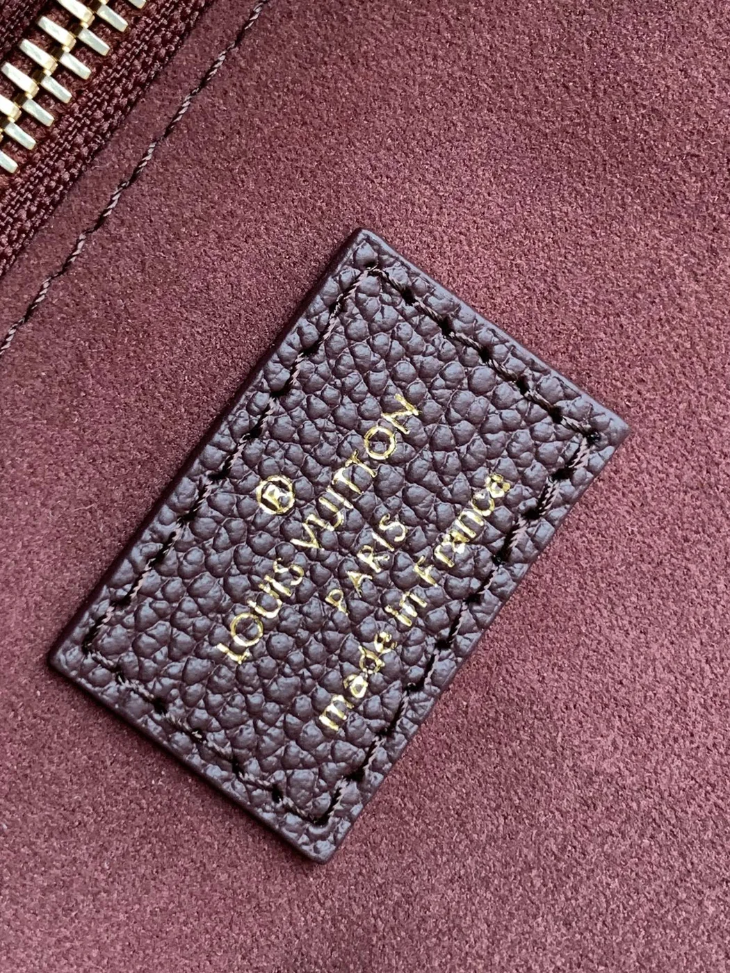 Louis Vuitton Neverfull MM Bag — Burgundy Embossed Monogram product view 4