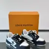 Louis Vuitton Men Black White Leather Sneakers product view 5