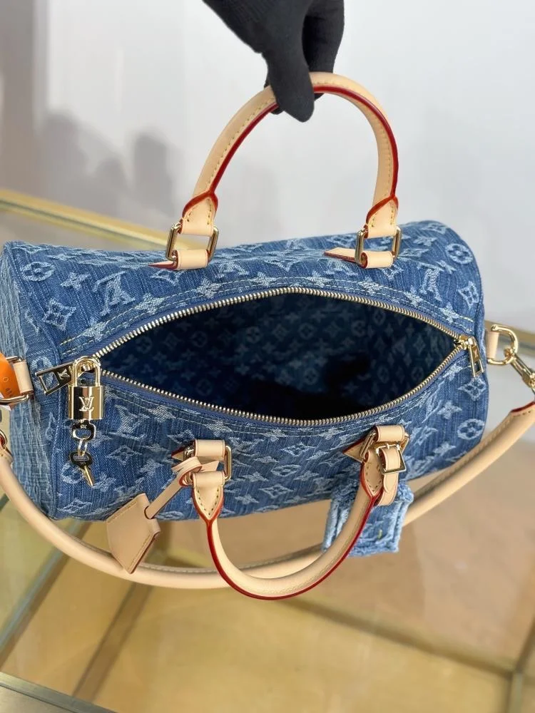 Louis Vuitton Monogram Denim Speedy Soft 30 bag product view 4