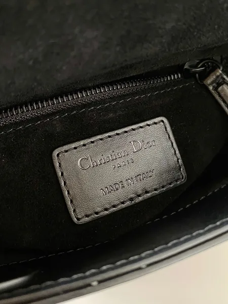 Dior Lady Matte Women’s Handbag Black Diamond Pattern 17 cm product view 5