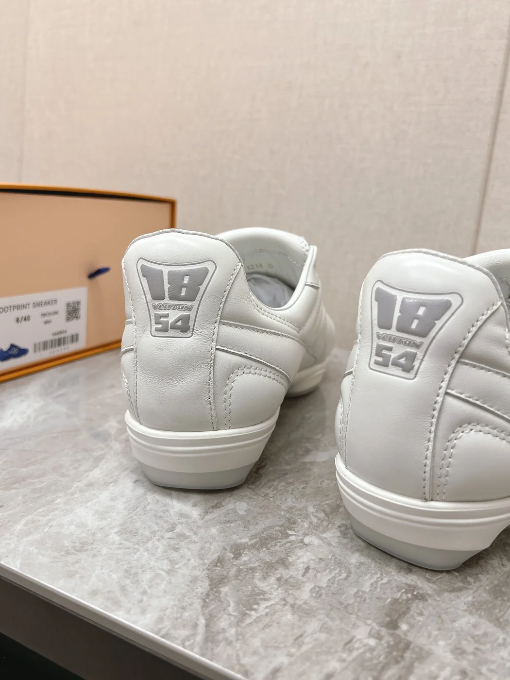 Louis Vuitton Women White Leather Sneakers product view 4