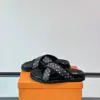 Louis Vuitton Men Black Multicolor Canvas Slides product view 3