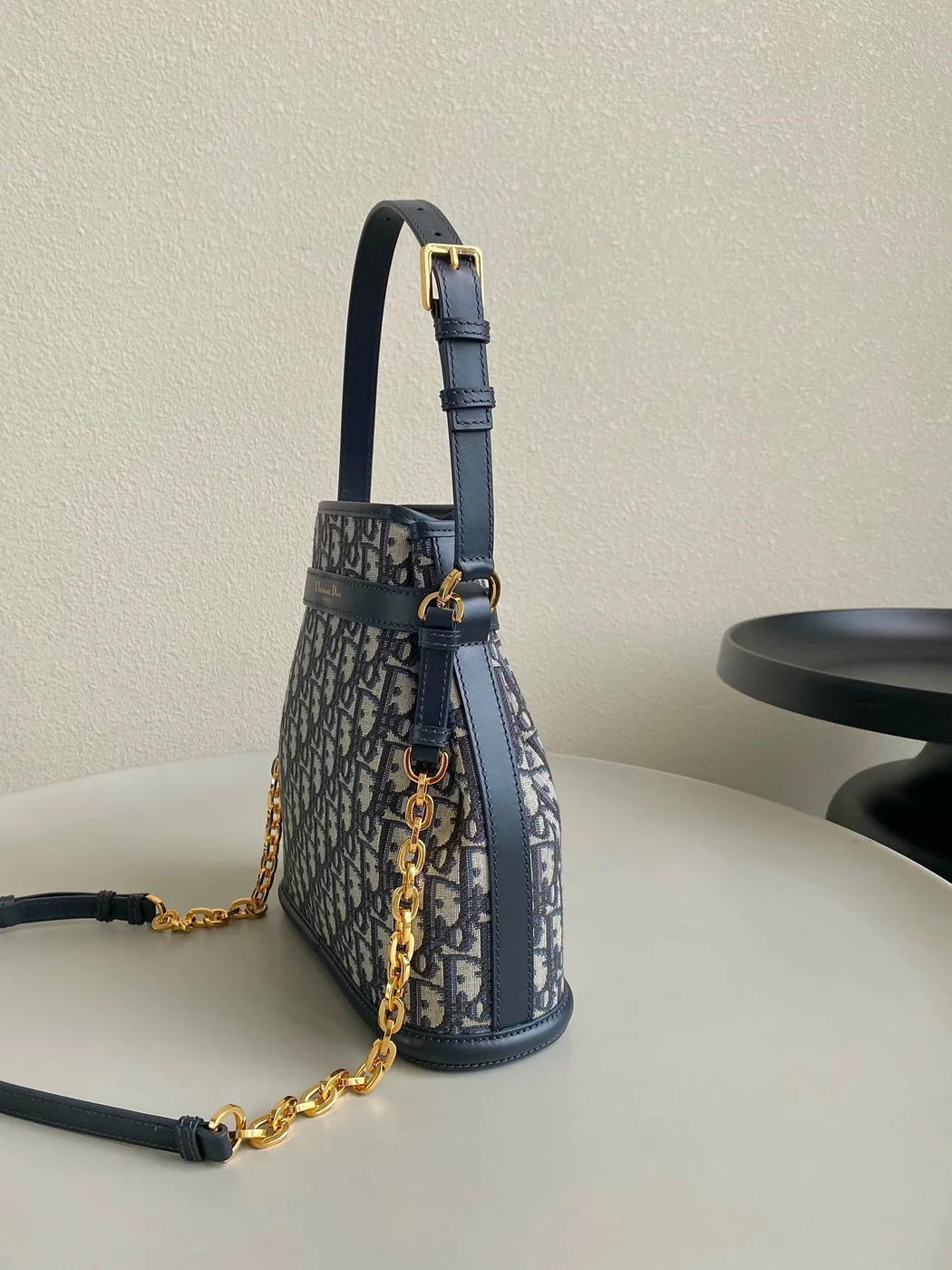 Dior Cest Canvas Backpack Embroidered Pattern Black 24x10x24.5 cm product view 3