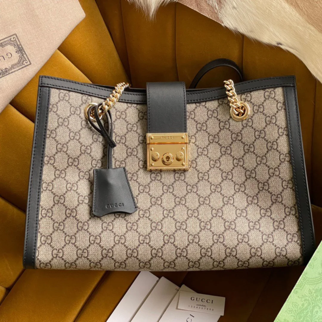 Gucci Padlock Handbag with Gucci Logo Pattern 35x23x14cm product view 1