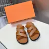 Hermès Women Brown Suede Leather Sandals product view 1