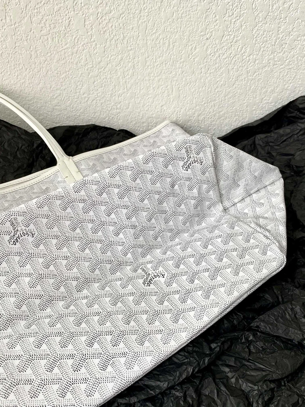 Goyard White Goyardine Canvas  Chevroches Calfskin Saint Louis PM Tote product view 3