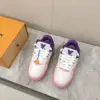 Louis Vuitton Women White Pink Purple Leather Sneakers product view 4