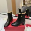 Valentino Women Black Leather Ankle Boots product view 2