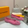 Louis Vuitton Women Pink Mesh Leather Ballet Flats product view 1