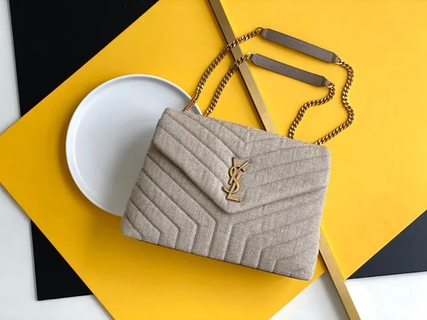 Saint Laurent Beige Suede Y Quilted Monogram Bag product view 1
