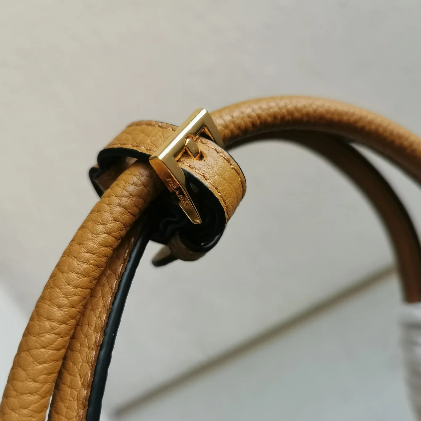 Prada Medium Leather Top-Handle Bag in Brown product view 5