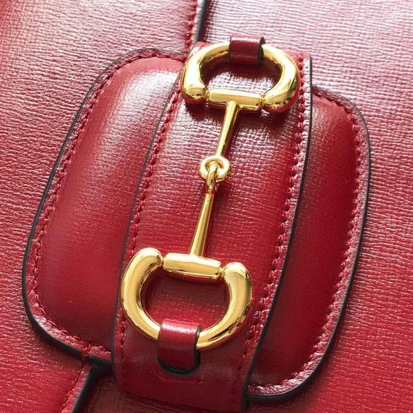 Gucci 1955 Horsebit Women’s Handbag Smooth Red Leather 25 cm product view 8