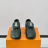 Louis Vuitton Men Black Leather Sneakers product view 2