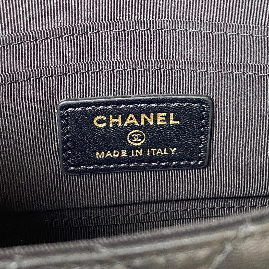Chanel Woc Pearl Handle Plated Handbags Black Leather With Lock Gold .5×14.5×5.5 cm product view 7