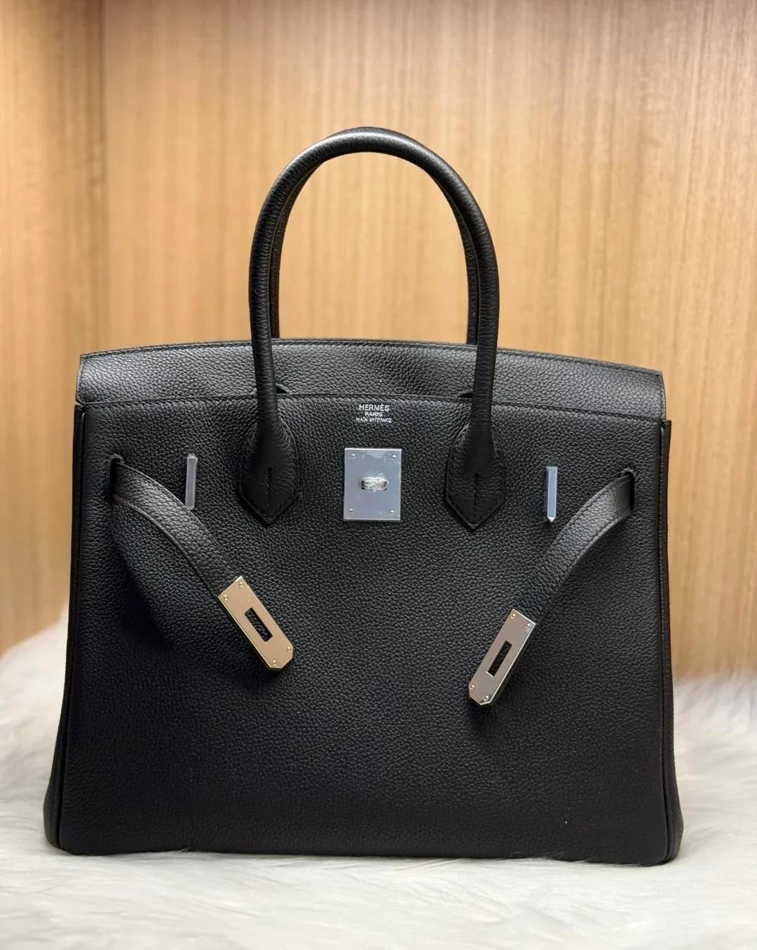 Hermès Birkin 25 Black Togo Leather With Palladium Hardware Bag product view 2