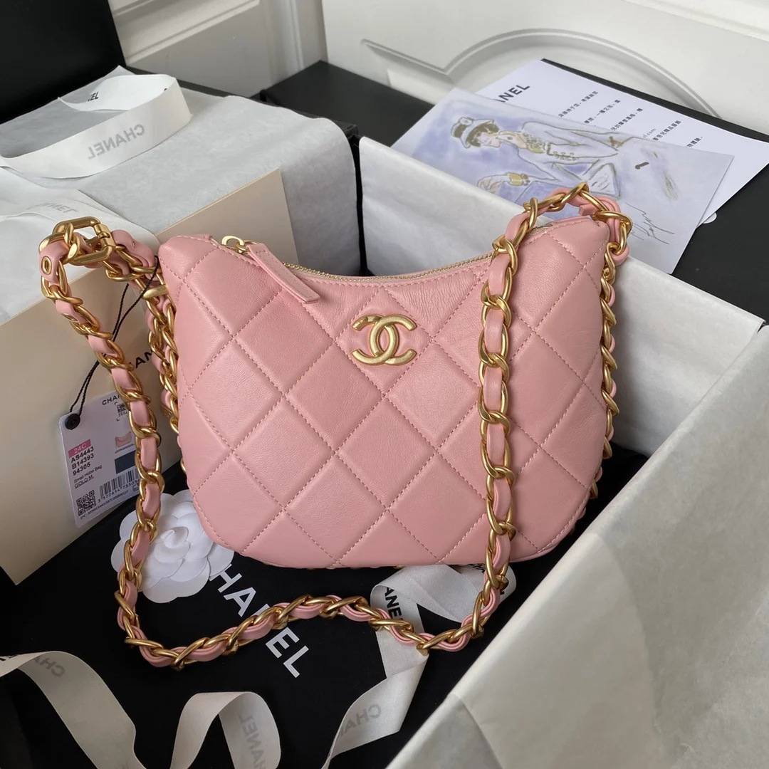 Chanel 22K Hobo Bag Logo Chain Lambskin product view 3