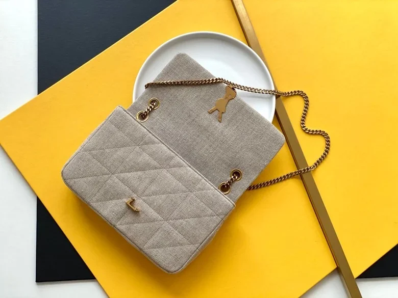 Saint Laurent Beige Suede Y Quilted Monogram Bag product view 10