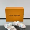 Louis Vuitton Men White Patterned Leather Sandals product view 5