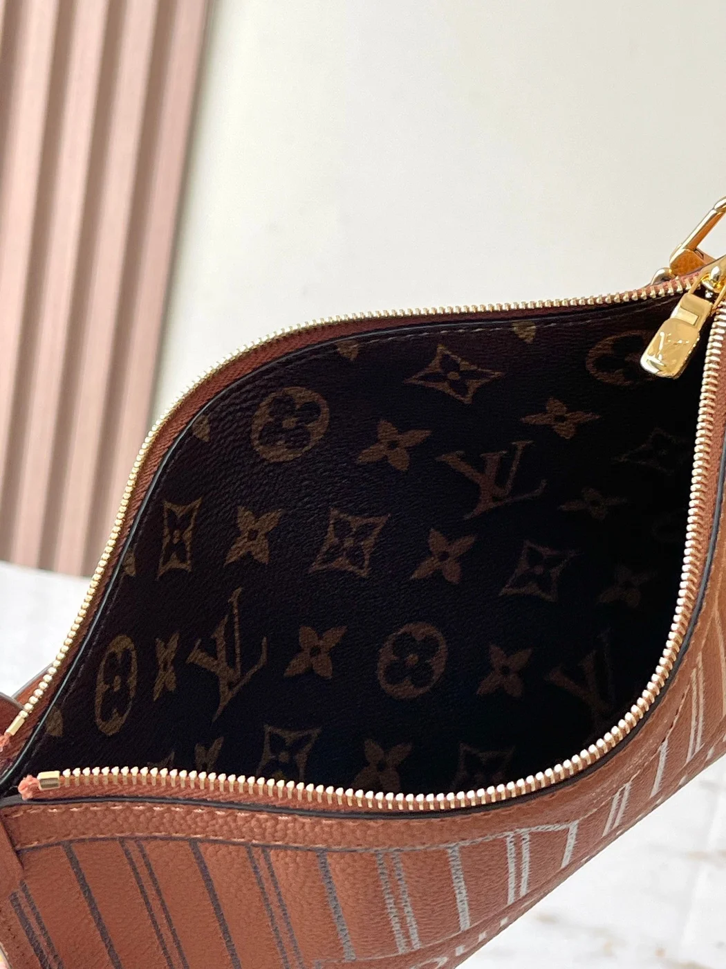 Louis Vuitton Neverfull Inside Out MM In Brown Monogram Canvas And Calfskin Trim Bag product view 6