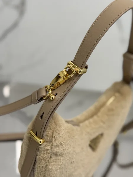 Prada Leather And Shearling Arquã¨ Handbag product view 6