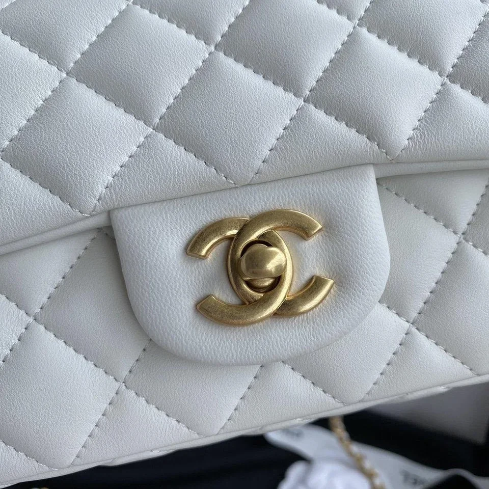Chanel White Pearl Crush Mini Flap Bag product view 3