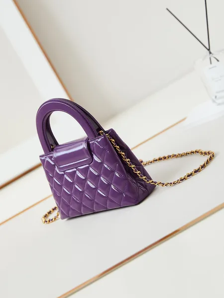 Chanel Kelly Mini 19 Bag In Indigo Purple Calfskin product view 3