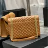Saint Laurent Medium Envelope Bag in caramel product view 7