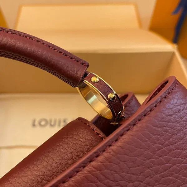 Louis Vuitton Capucines Woman’s Dark Red Handbags 27x21x10cm product view 6