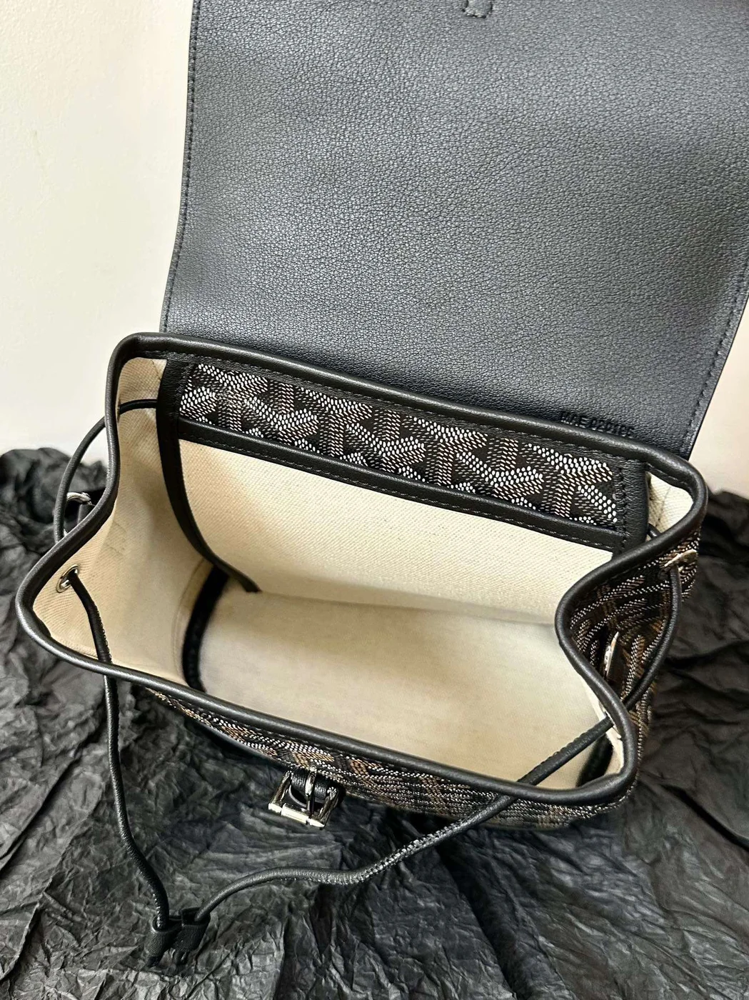 Goyard Mini Backpack Black Monogram Pattern Size 23x19cm product view 4