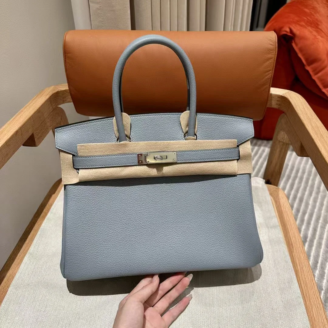 Hermès Birkin 30 cm Cloud Blue Togo Leather Silver Hardware Bag product view 1