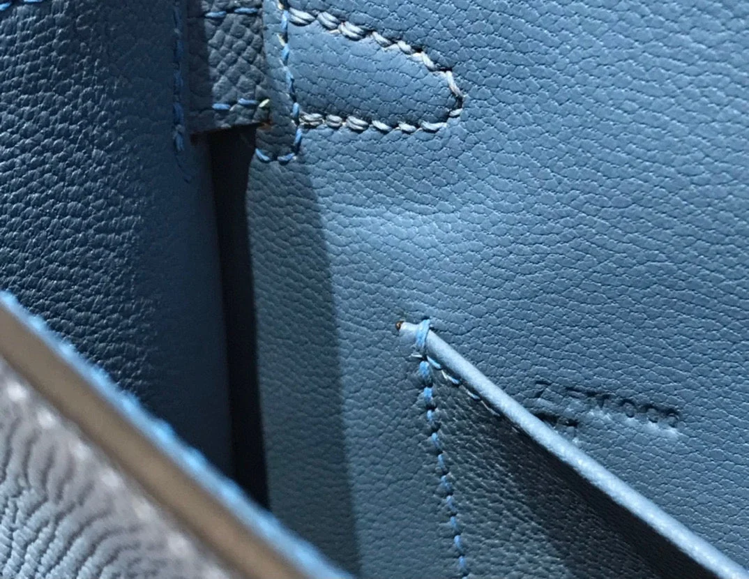 Hermès Mini 20 Blue Epsom Gold Hardware Bag product view 8
