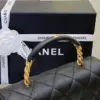 Chanel Handle Woman’s Black Leather Handbags Pebbled Leather 19 cm product view 4