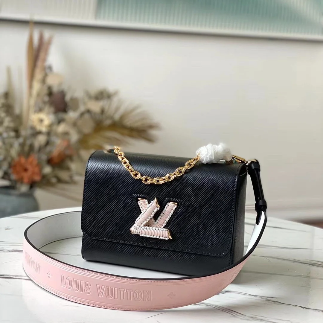 Louis Vuitton Twist Black Cowhide Leather Handbags 24 cm product view 1