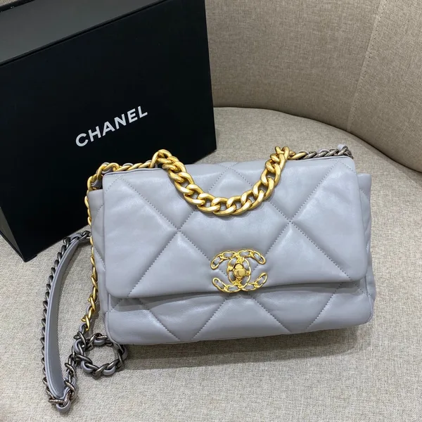 Chanel 19 Bag Small Light Grey product view 1