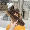 Louis Vuitton Women Brown Leather Sparkle Strap Sneakers product view 6