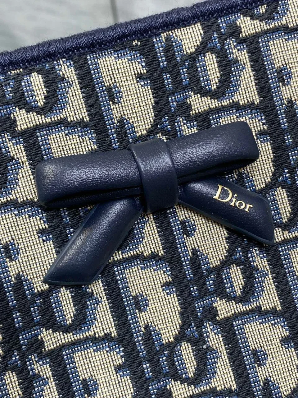 Dior Promenade Shopping Bag in Blue Dior Oblique Jacquard product view 5