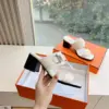 Hermès Women White Leather Buckle Sandals product view 5