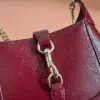 Gucci Jackie Notte Mini Bag 19 In Red Wine Cracked Lacquer Calfskin Gold Hardware product view 9