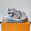 Louis Vuitton Men White Leather Gray Accents Sneakers product view 1