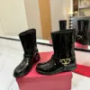 Valentino Women Black Patent Leather Boots product view 2