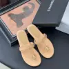 Chanel Women Beige Leather Slides product view 6