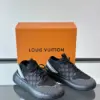 Louis Vuitton Men Black Knit Fabric Sneakers product view 5