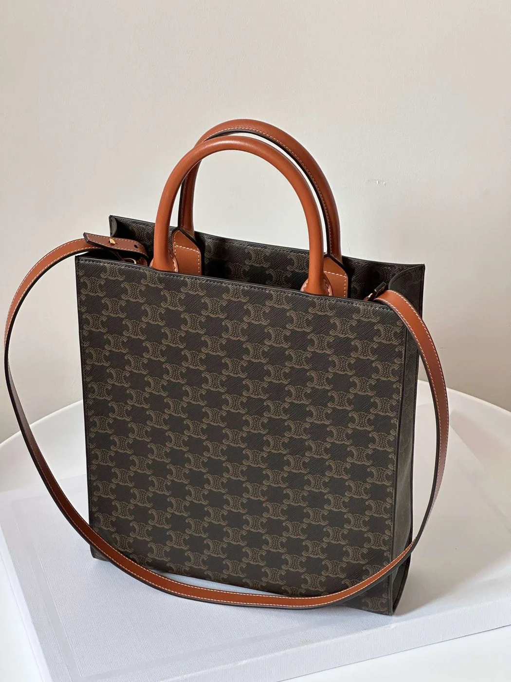 Celine Tote Triomphe Canvas Handbag 28x32cm product view 5