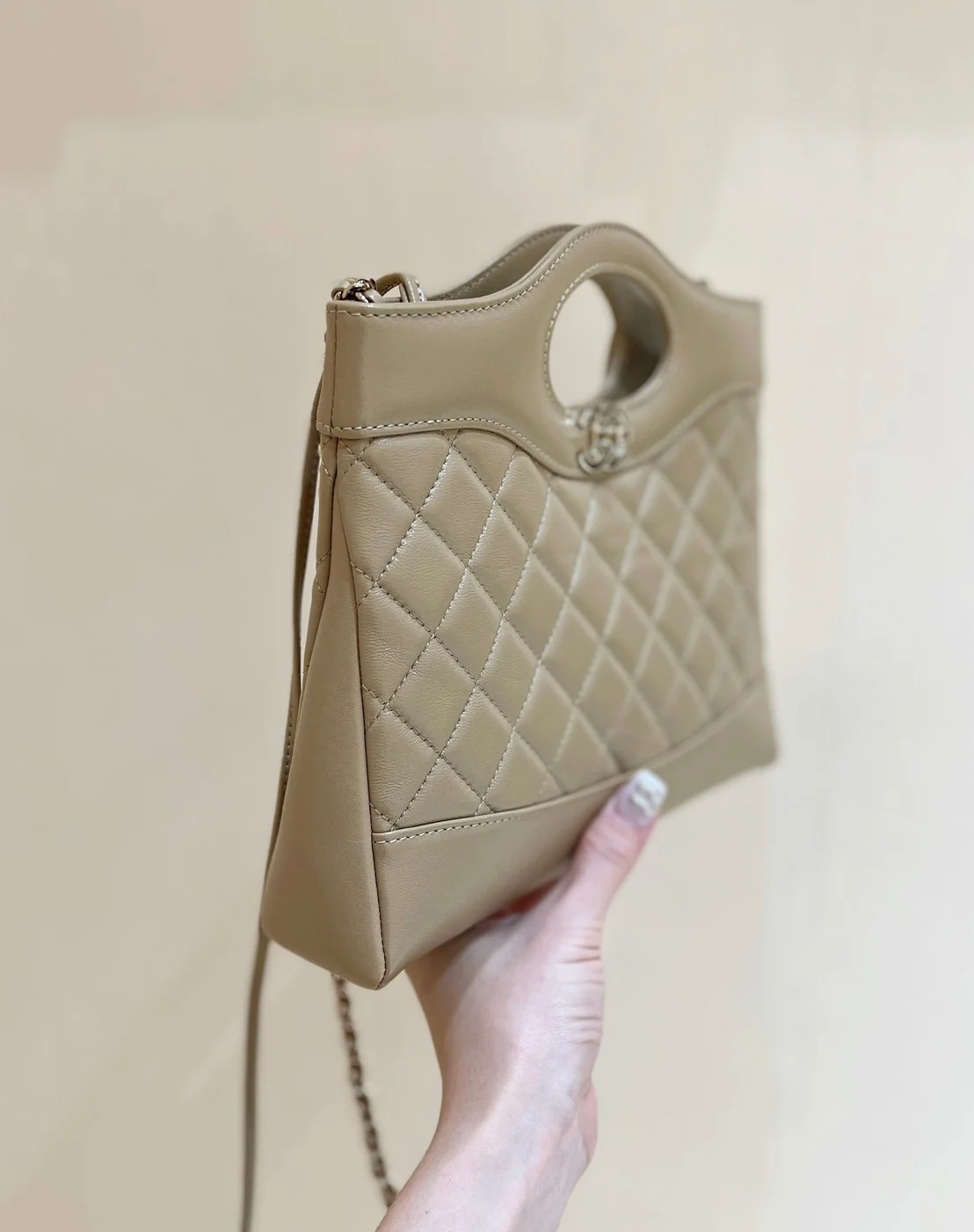Chanel Calfskin Suede Quilted Mini 31 Shopping Bag product view 3